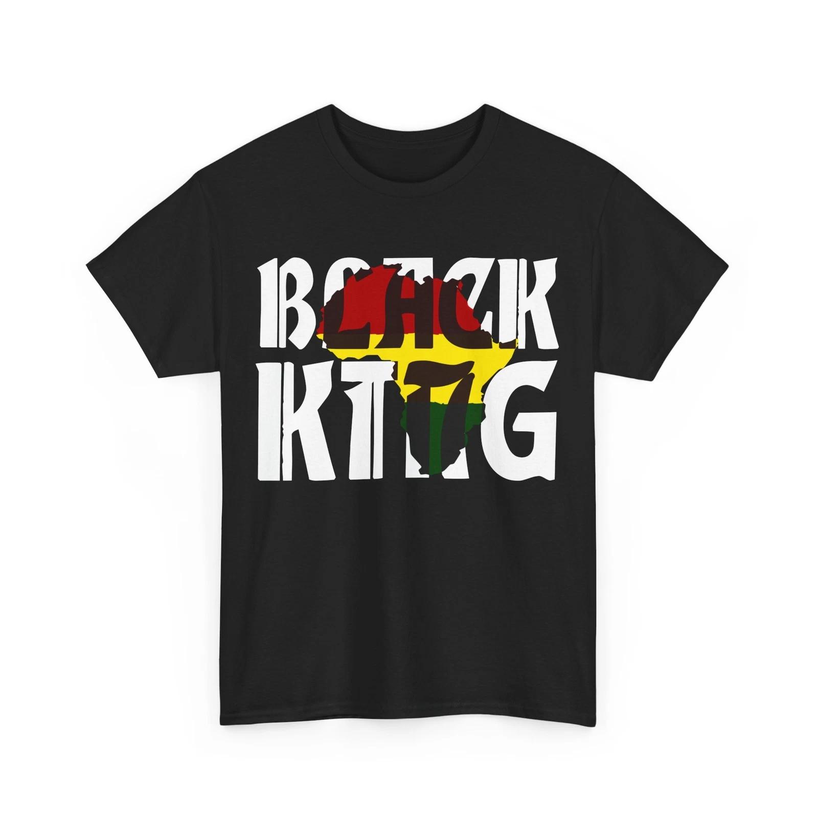 Black History Month T-Shirt, Black King African Map Boys Men T-Shirt M