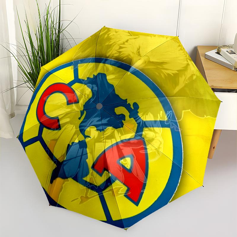 Club América Fashionable Automatic Opening/Closing Folding Umbrella. Portable and Foldable, Ideal for Gift, Travel, and Daily Use.