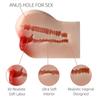 Male Masturbator Silicone Artificial Pussy and Anus Dual Channel Realistic Skin Touch Silicone Big Butt Male Sex Toy