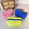 New Quilted Makeup Bag for Women Cosmetics Organizer Portable Travel Skincare Toiletry Bag Student Stationery Pouch Pencil Case
