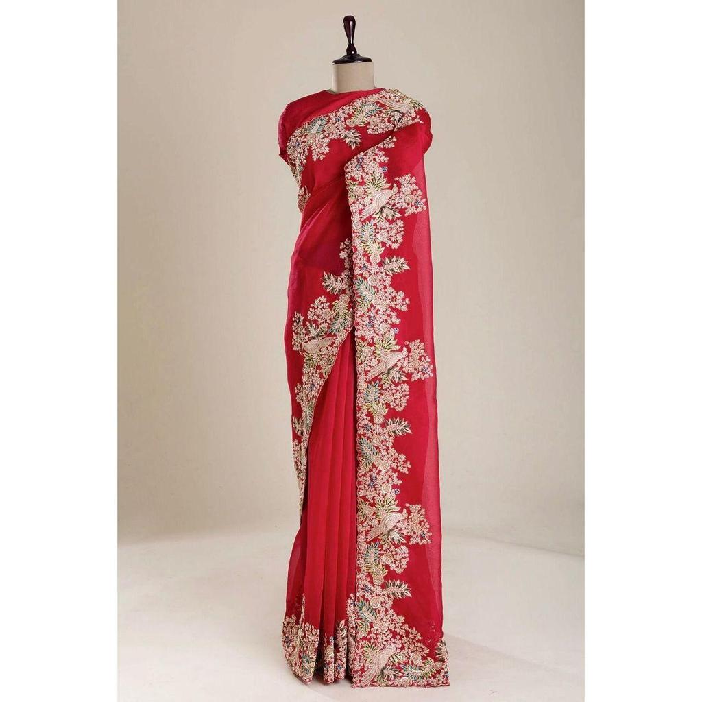 Soie pure avec broderie à séquence codée et belle bordure coupée en arc, couleur:-6