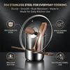 Stainless Steel Kitchen Utensil Holder Pot Lid Rest Thickened One Piece Countertop Storage For Spatula Ladle Spoon Chopsticks