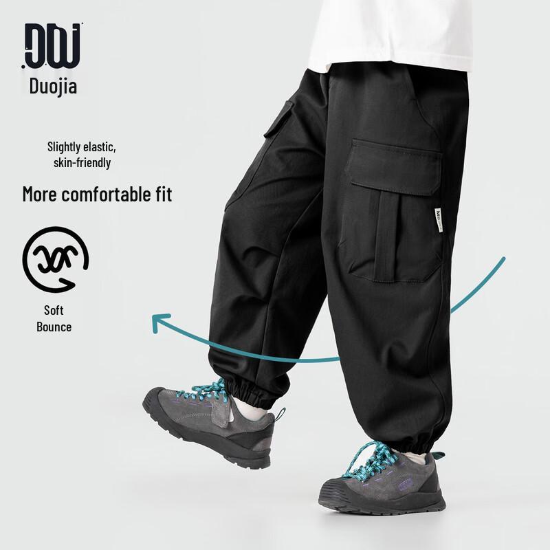 Boys' Casual Pleated Pocket Cargo Pants