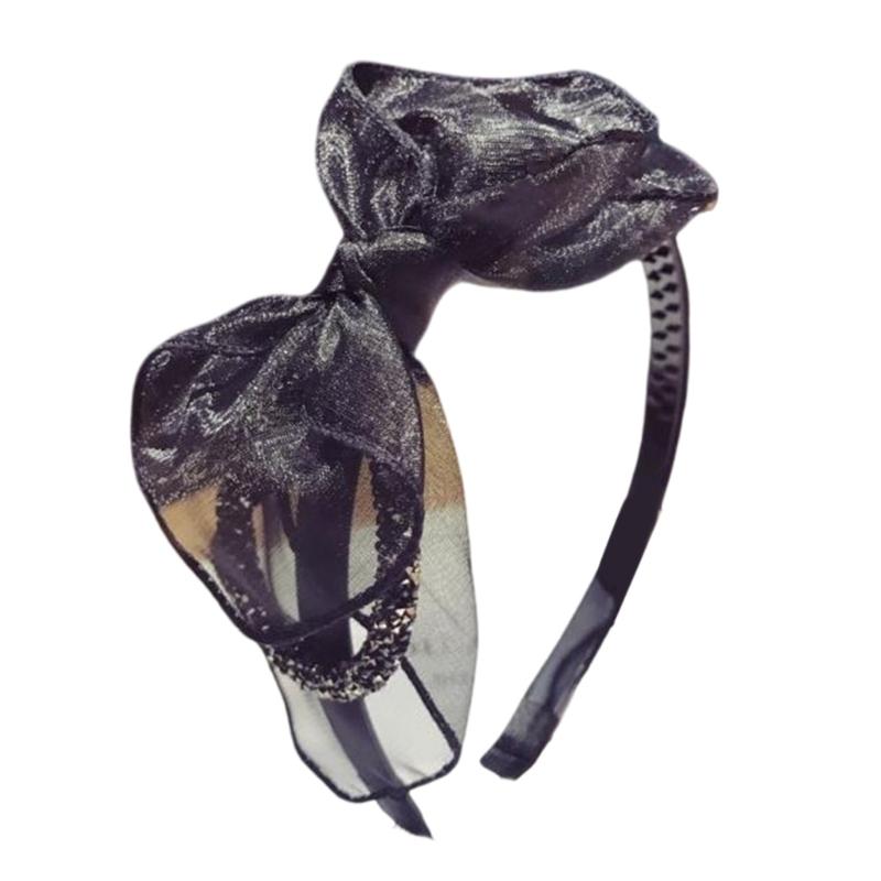 Lace Bowknot Headband 1920S Flapper Hairband Women Evening Party Hair Accessory