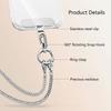 Metal Phone Lanyard Crossbody Chain With 360 Degree Rotating Clip And 120cm Adjustable Strap For Handsfree Carrying