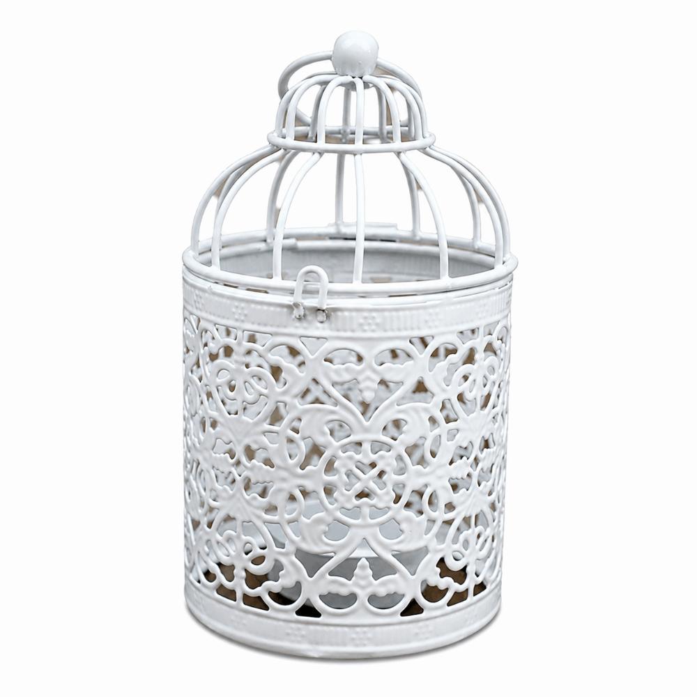 Iron Art Candle Holder Bird Cage Desktop Ornament Craft Wedding Ornament