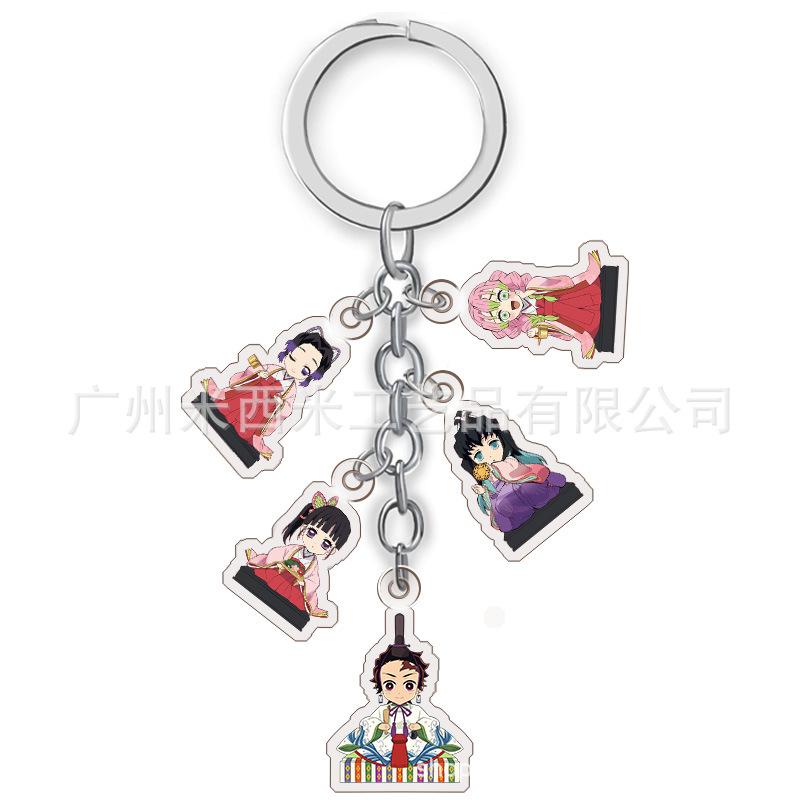 Anime Demon Slayer Acrylic Keychain Transparent Charm Manufacturer Direct Supply Multiple Styles Bulk Custom Beautiful Design