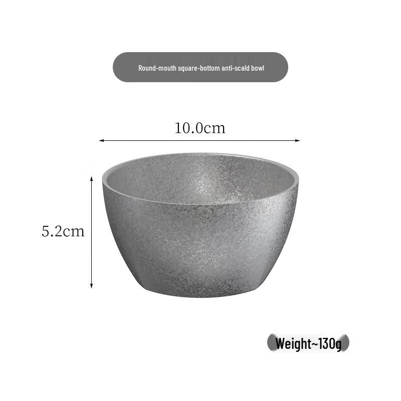 Korean Style Stainless Steel Insulated Square-Round Bowl