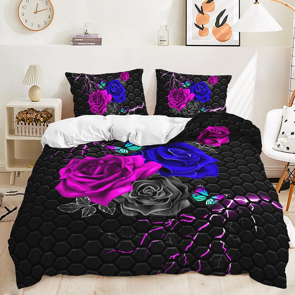Bed Three-Piece Plant Magic Mushroom Kit Pastoral Quilt Cover Two-Piece Bedroom