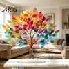 Buntes Baum des Lebens Ornament für Schreibtischornament, Acryl-Tischplatten-Dekoration, Kreative Kunst Feuchtigkeitsbeständige Statue für Haus-Tischplatte Schlafzimmer Wohnzimmer