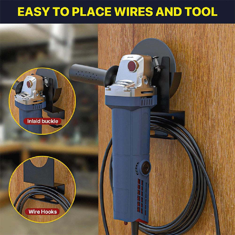 2Pcs Angle Grinder Holder Polisher Holder Storage Rack Wall Mounted Bracket for Homes Shops Workbenches Hand Sander Tool