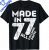 Unisex Unisex Vintage 1977 Tshirt Custom Printed Graphic T Shirts Casual Streetwear Summer Tops