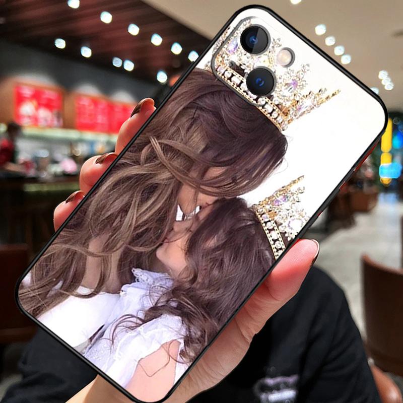 Beautiful Mother Daughter Son For iPhone 12 11 14 13 Pro Max Mini XS Max XR X SE 2020 6S 7 8 Plus Case Phone Back Cover
