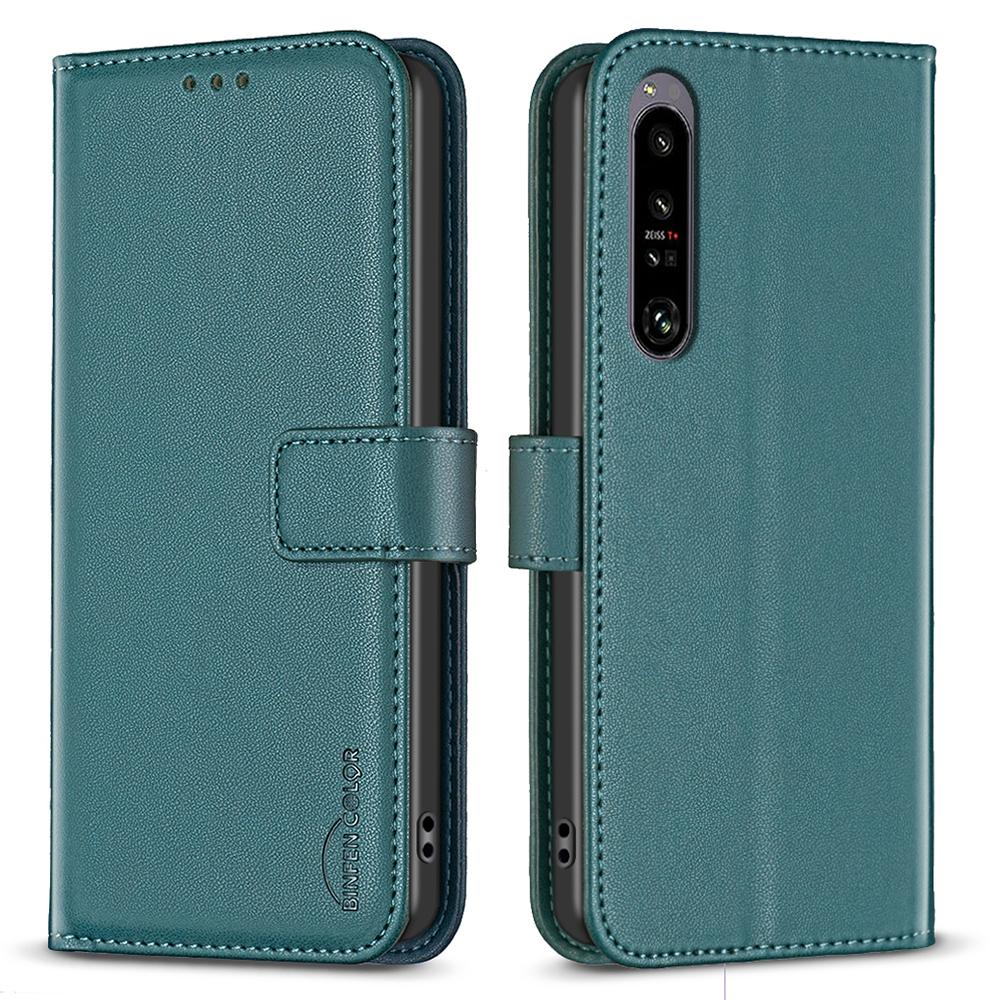 BINFEN COLOR BF17 For Sony Xperia 1 VI Magnetic Phone Case Leather Flip Stand Cover