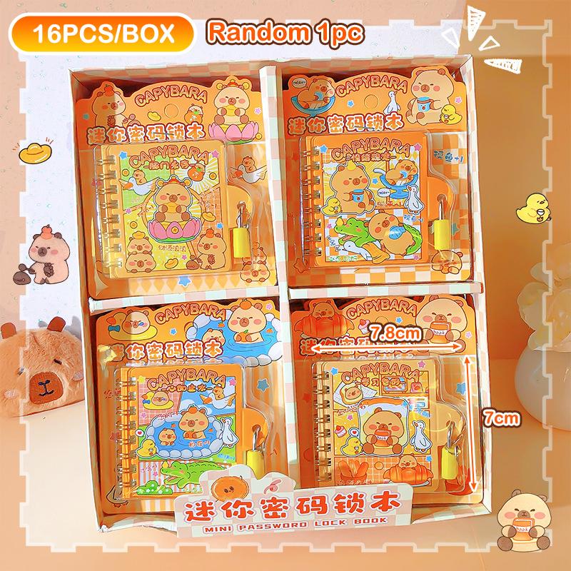 

Мультяшные Портативные Капибара Мини Блокноты на Спирали Милые Водонепроницаемые Карманные Блокноты Для Подарков на День Рождения, Наград для Студентов