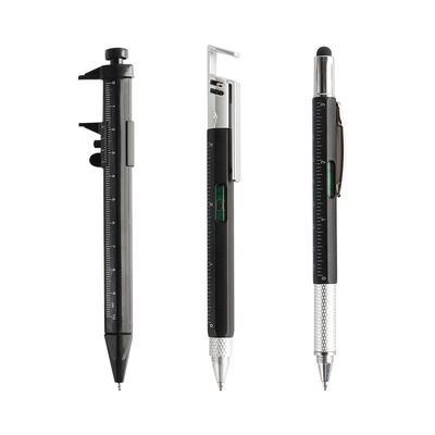 3Pcs Multifunction Ballpoint Pen with Modern Handheld Tool Measure Technical Ruler Screwdriver Touch Screen Stylus Spirit Level