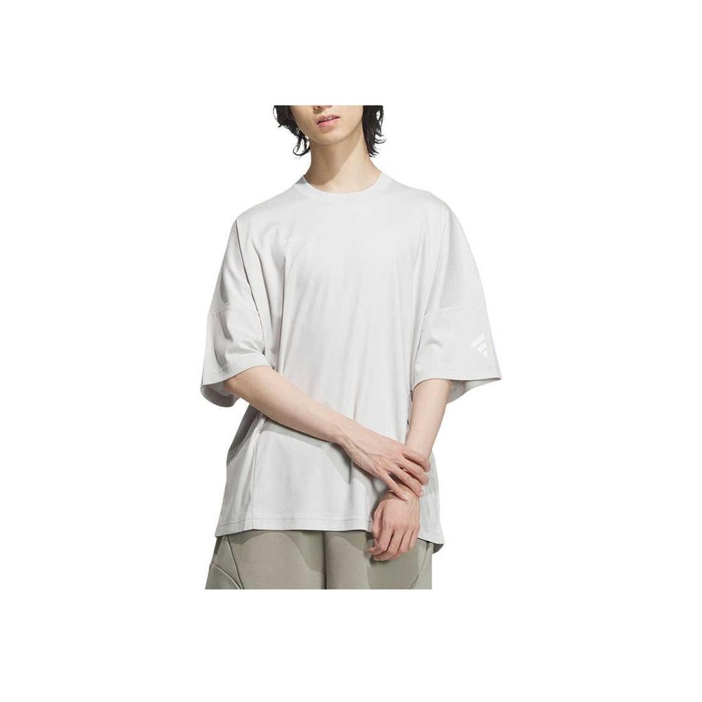 adidas Round Neck Comfortable Breathable Short Sleeve T-Shirt Men Tops White JL9954