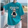 Männer Kurzarm T-Shirts Brief Grafik Druck Halbarm T-shirts Pullover T-shirt Casual Tee Mann Koreanische Casual Rundhals Retro Tops Für