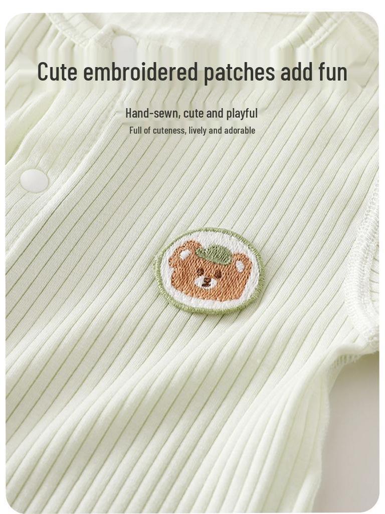 Sommarbabybodys: Klass A Kortärmad Tunn Body Pyjamas med Haremsbyxor