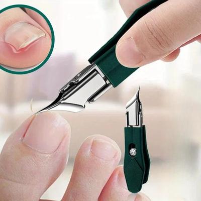 25° Beveled Edge Toenail Clippers - Large Opening Stainless Steel Professional Ingrown Nail Tool, Eagle Beak Slant Nail Trimmer
