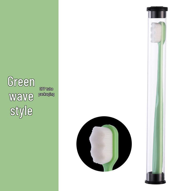 Ultra-Nano Soft Bristle Bamboo Charcoal Toothbrush with 10,000 Ultra-Fine Bristles and Gum Protection Tube