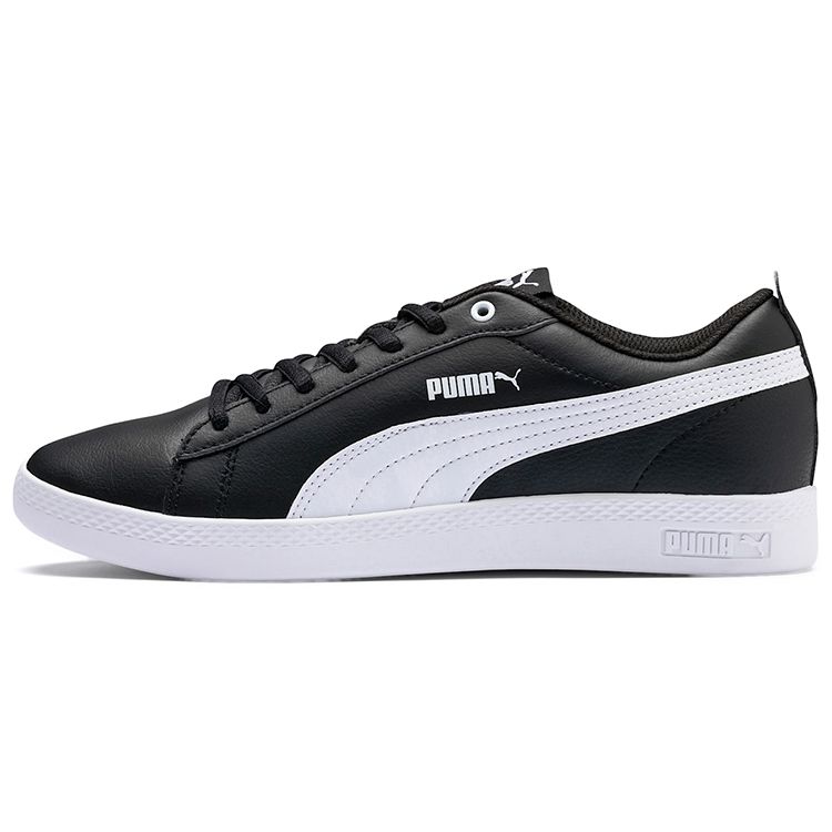Puma Кроссовки Smash V2 Кожаные Низкие Женские Кроссовки Черно-Белые 365208-02 36