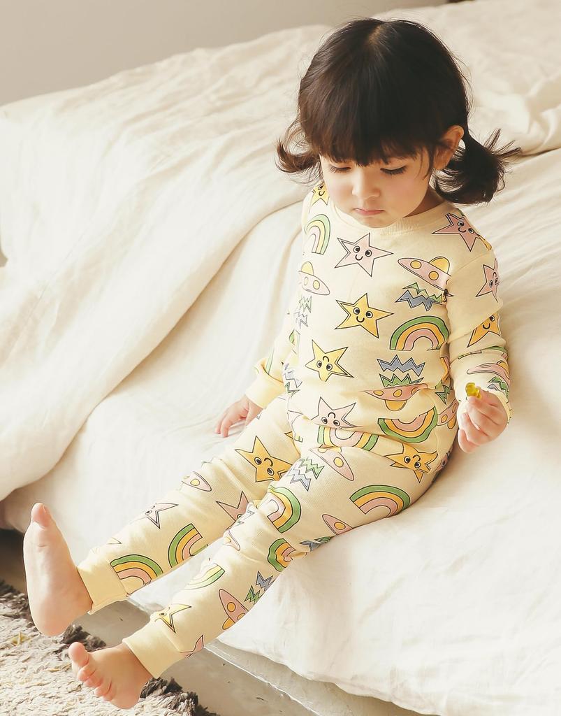Vaenait Baby Animal Character Pajama Long Happy Size XL Kids' Set, 100% Cotton, Sleeve, Day,