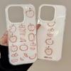 Spring and Summer Red Line Apple Is Suitable for iPhone11promax Premium Mobile Phone Case 11pro White Background IMD Large Hole Case