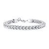 Vnox Stylish Men's Chain Bracelets,Stainless Steel 6.5MM-12.5MM Two-strand Wheat Link Wristband, Rock Punk Biker Male Jewelry
