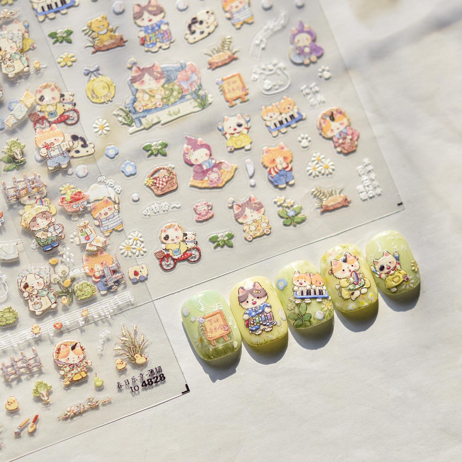

Tomoni Nail Art Stickers: Thin & Durable Japanese Spring Rhapsody Jewelry for Kids