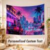 Custom Name Text Tapestry,GTA Boho Wall Hanging, Decorative Backdrop Tapestry For Room