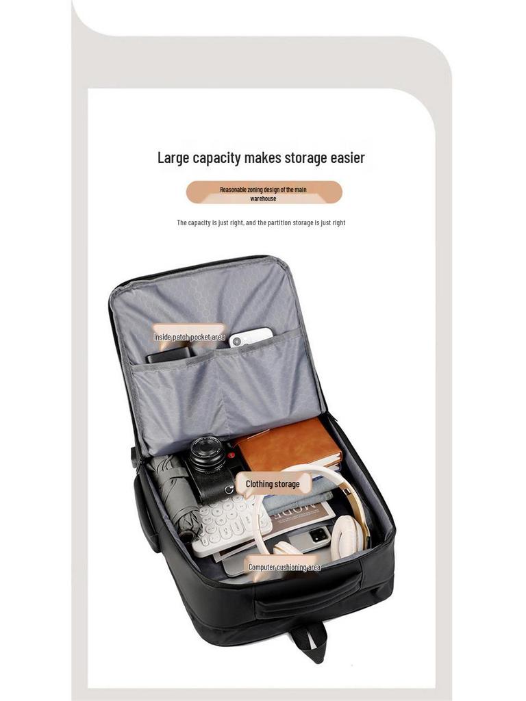 Herren Erweiterbarer Reise-Laptop-Rucksack - Hohe Kapazität, Grenzüberschreitende Business-Tasche