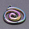 5pcs Color Chameleon Fish Tail Pendant Stainless Steel Charm Diy Jewelry Making Supplies Woman Shell Necklace Charms Accessories