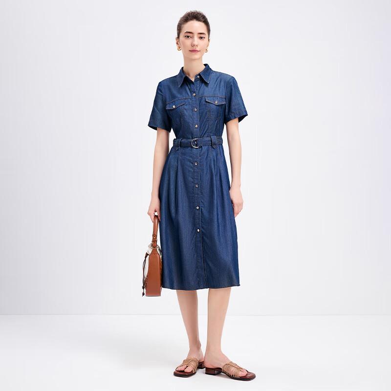 Navigare Women's Thin Denim Shirt Dress