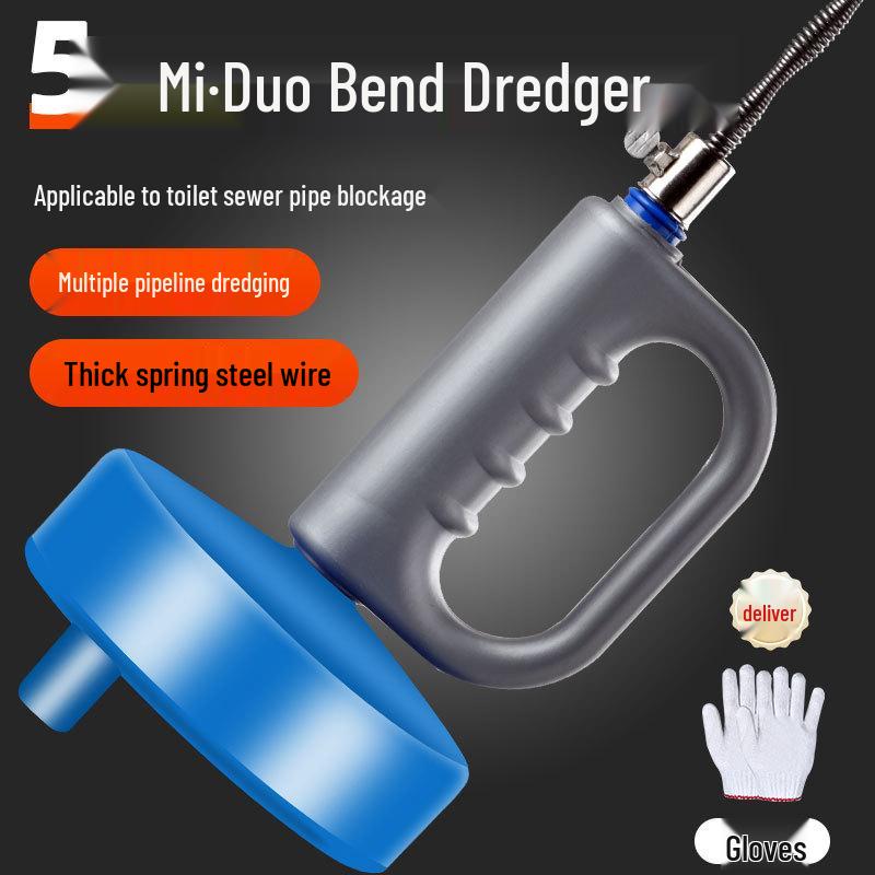 Sewer and Toilet Unclogging Tool - Kitchen and Bathroom Pipe Dredger for Blockages
