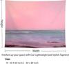 Pink Ocean Tapestry Beach Tapestry Pink Sea Sky Moon Tapestries Wall Hanging for Teen Girl Women Bedroom College Dorm Liv