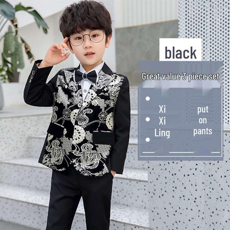 Children's Flower Girl & Piano Performance Suit Set - Trendy Catwalk Outfit