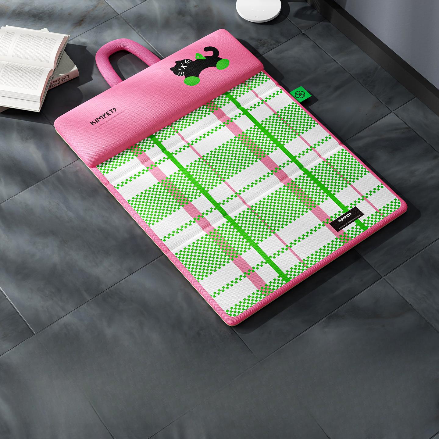 

Dog bed for summer, cool double-sided dog mat, cat bed, pet sleeping mat, cooling mat, foldable dog mat зелений