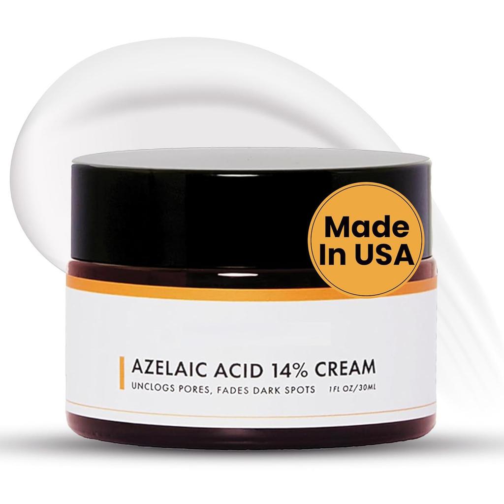 Crema Viso Acido Azelaico 14% Attenua i Segni dell'Acne Trattamento Idratante per la Cura della Pelle