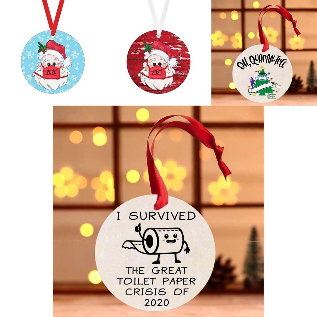 Delightful Personalised Lockdown Christmas Tree Ornament 2020 Quarantine Wooden Decor