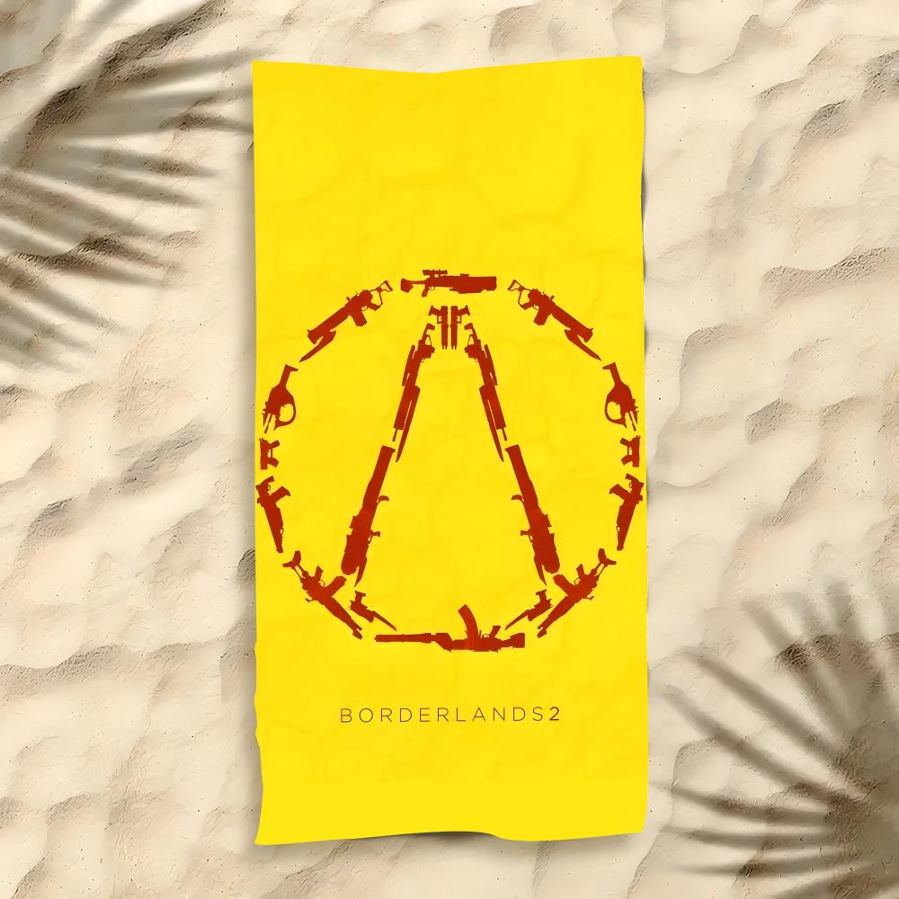 B-Borderlands Gearbox Software Towel Polyester Beach Towel Quick Dry Sand Free Bath Towel For Summer Pool Travel Vacation