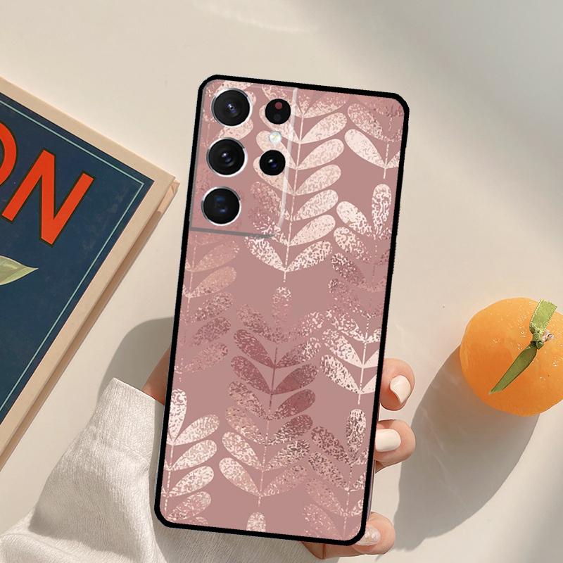 Love Rose Gold Style Phone Case For Samsung Galaxy S25 S26 Ultra S20 S21 S22 S23 S24 Plus S10 S25 FE Back Cover