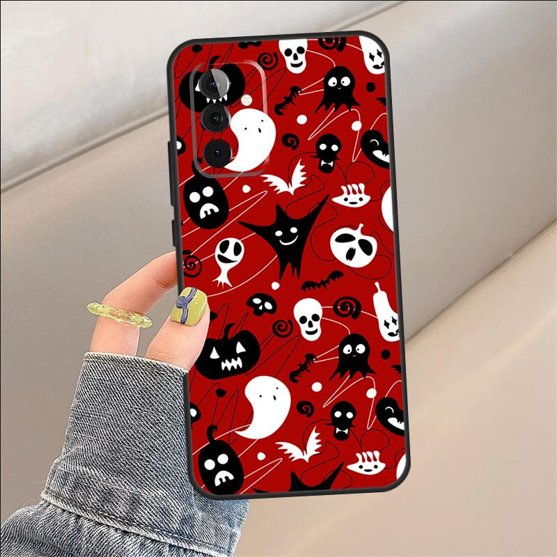 Cute Halloween Ghost Bat Case For Samsung Galaxy A35 A15 A55 A53 A33 A13 A36 A56 A26 A16 A22 A32 A52 A54 A34 A05 A06