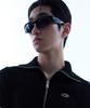 MORE THAN BLACK Logo Two Way Half Zip Up Knit