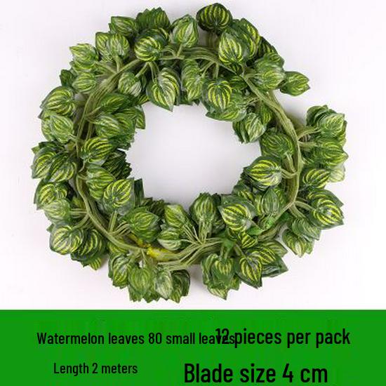 Artificial Rattan Ivy Vine with Green Grape Leaves and Chlorophytum Ceiling Decor