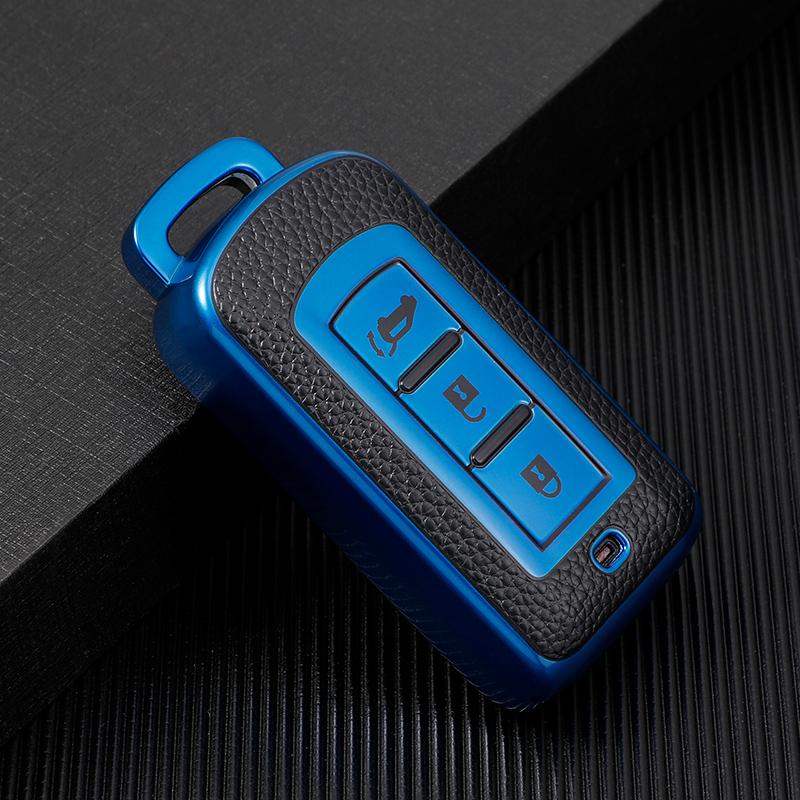 3Buttons Auto Bag For Mitsubishi Outlander 3 Asx Colt Lancer 10 Ex Grandis Pajero Sport Tpu Leather New Car Smart Key Case Cover