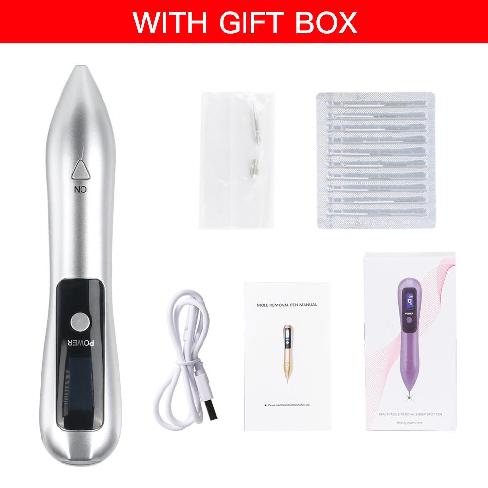 

Регулируемая ручка для удаления родинок и пятен с 9 уровнями для ухода за лицом и красоты With Light серебряный