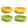 Air Fryer Silicone Bowl Vegetable Salad Heat Resistant Oven Baking Tray Yellow Round