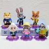 Zootopia Pvc Collectible Figures Set With Articulated Design For Kids And Fans