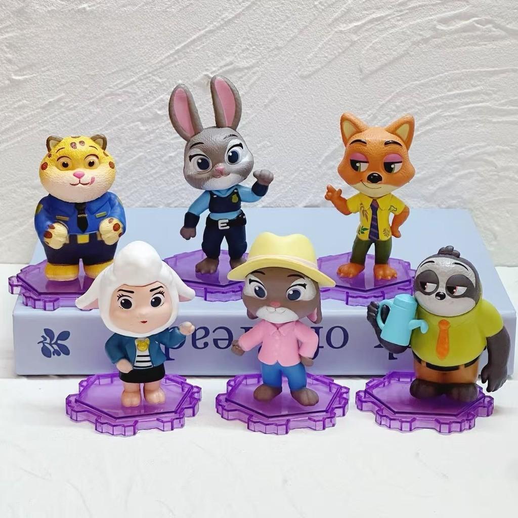 Zootopia Pvc Collectible Figures Set With Articulated Design For Kids And Fans